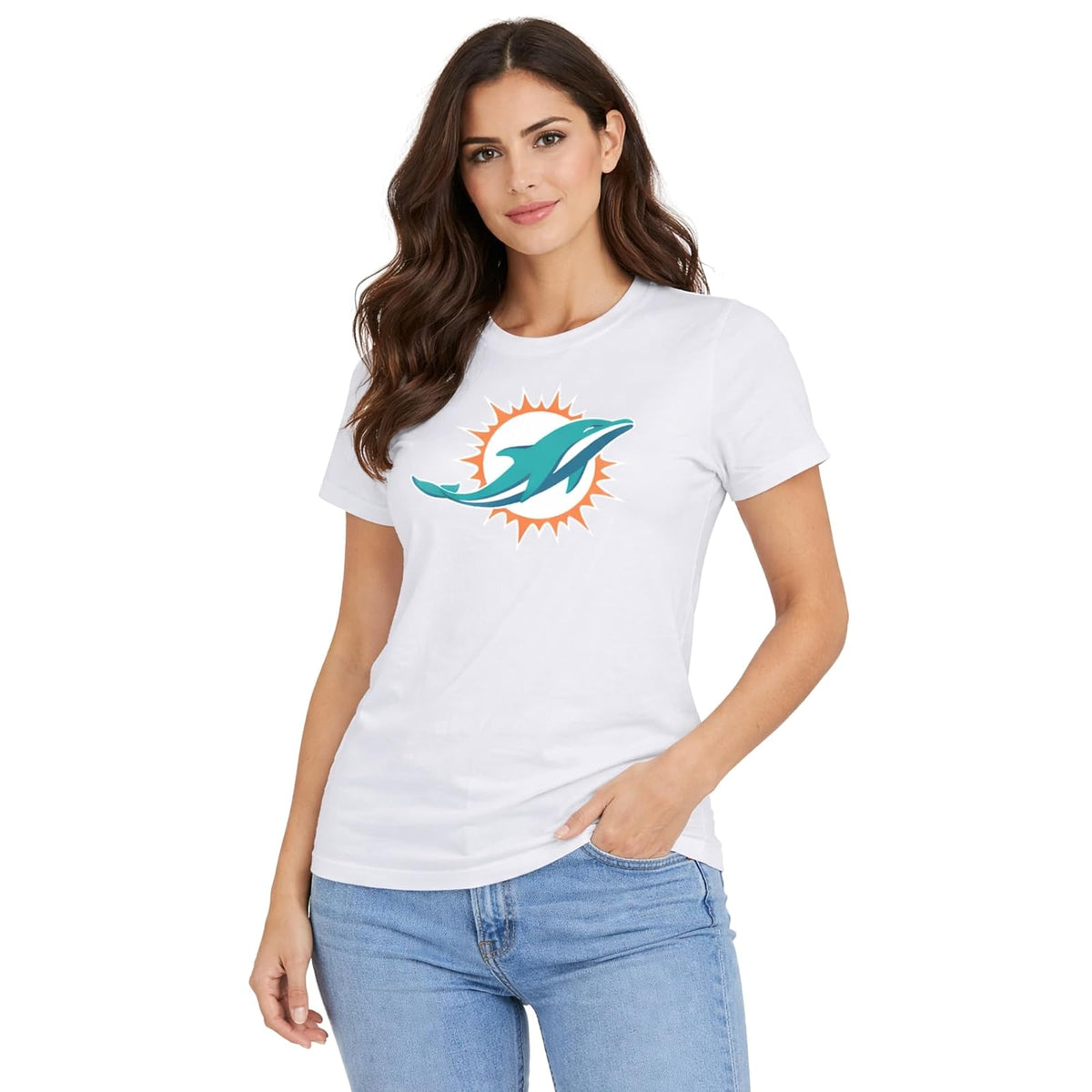 NFL Playera Aficionado Miami Dolphins para Hombre - G - Blanco