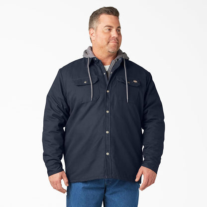 Dickies Chamarra Tipo Camisa de Pato con Capucha de Forro Polar con Hydroshield Ropa de Trabajo para Exteriores para Hombre