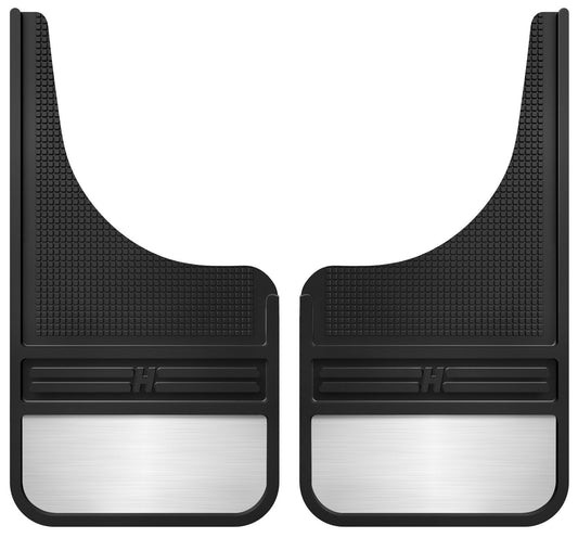 Husky Liners - Solapas de Barro universales para Perros de Barro, 12 Pulgadas con Peso, Color Negro, 55001