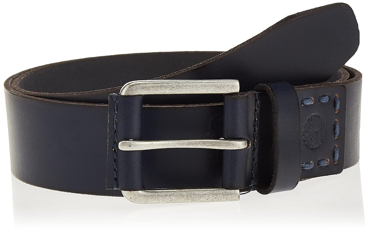 Timberland Cinturón de piel para hombre grande y alto de 40 mm - 38 - Azul marino