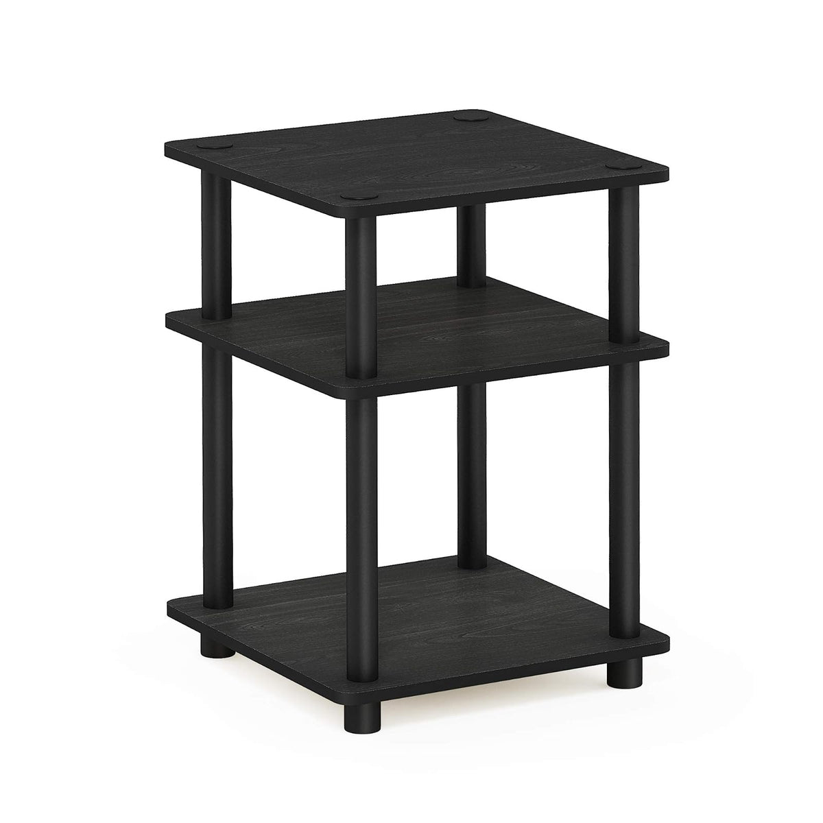 Furinno Turn-N-Tube Estante Multiusos de Ensamble Rápido, Negro