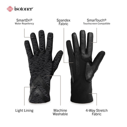 isotoner Guantes de elastano para mujer con