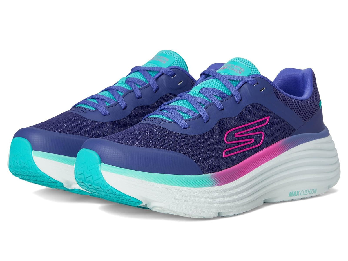 Skechers MAX Cushion Endeavour Tenis para Mujer - 25.0 cm - Turquesa púrpura