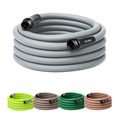 Flexzilla Colors Manguera de Jardín Flexible, Todo Clima, Conexiones sin Fugas - 50ft - Pizarra gris