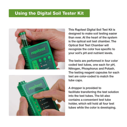 Luster Leaf Rapitest - Probador de Suelos, Kit de análisis Digital del Suelo para pH, N, P y K, Digital Soil Test Kit for pH, N, P and K, 1
