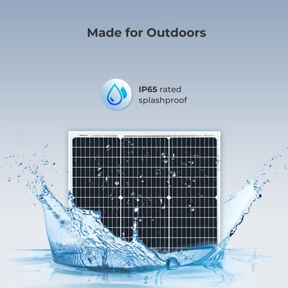 Renogy Panel solar monocristalino de 50 W y 12 V (diseño compacto) | Panel solar de 50 W para sistemas de batería de 12 V, ideal para RV Marine Rooftop Farm Trailer Cabin Home Off-Grid Systems