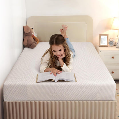 MLILY Colchón Individual en una Caja, colchones de 8 Pulgadas para Cama de niños, Cama Individual, Cama Individual, Espuma viscoelástica Mediana