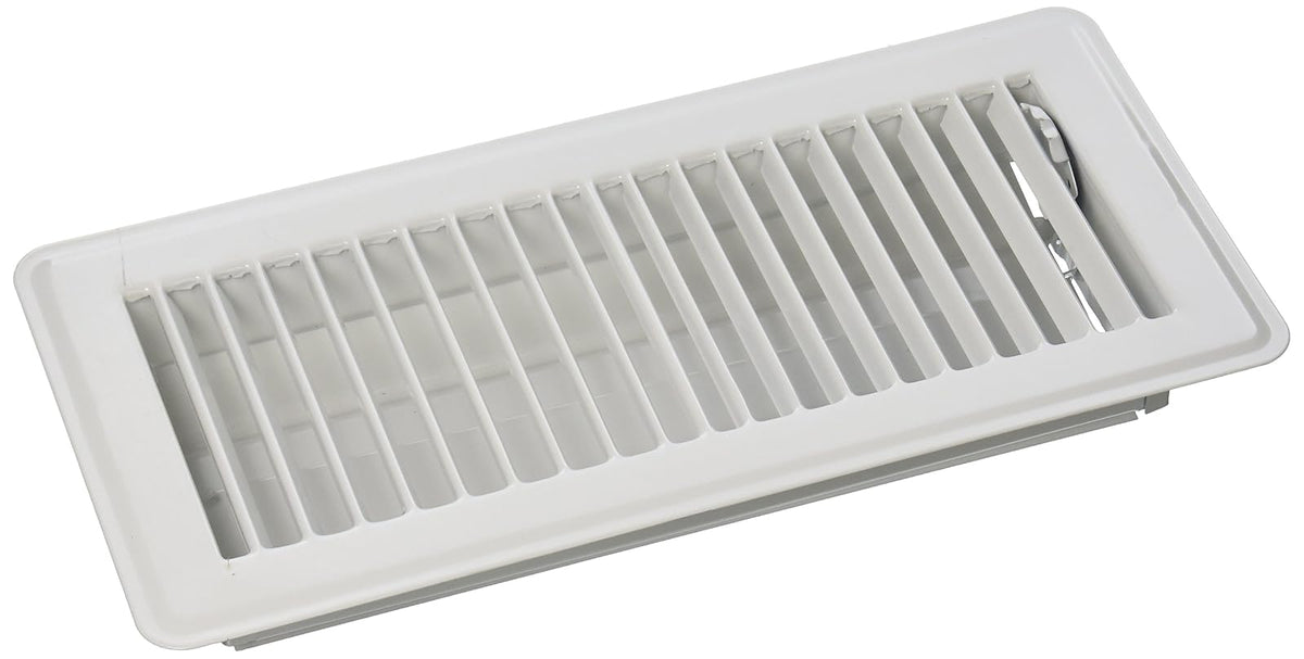 MINTCRAFT FR01-4X10W ProSource - Registro de piso (4 en alto x 10 en ancho, acero, 4 pulgadas x 10 pulgadas, color blanco
