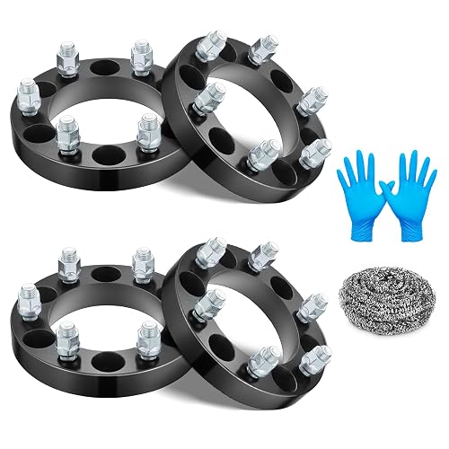 BDFHYK - Separadores de Rueda de 6 x 139,7 mm, sin Labio para GMC Sierra | Espaciadores de 6 x 5.5 y 6 lengüetas, pernos M14 x 1.5, orificio de cubeta de 108 mm, compatible con Yukon K1500 K2500 de
