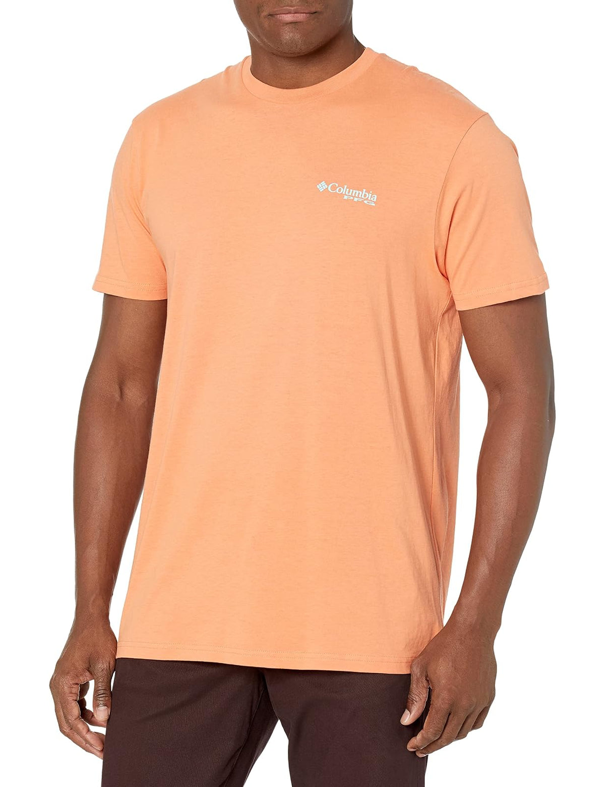Columbia Playera Estampada Cuello Redondo para Hombre - Durazno brillante - Biber - M