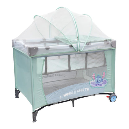 Infanti Cuna Corral de Viaje Disney con Mosquitero, hasta 15 kg - Verde