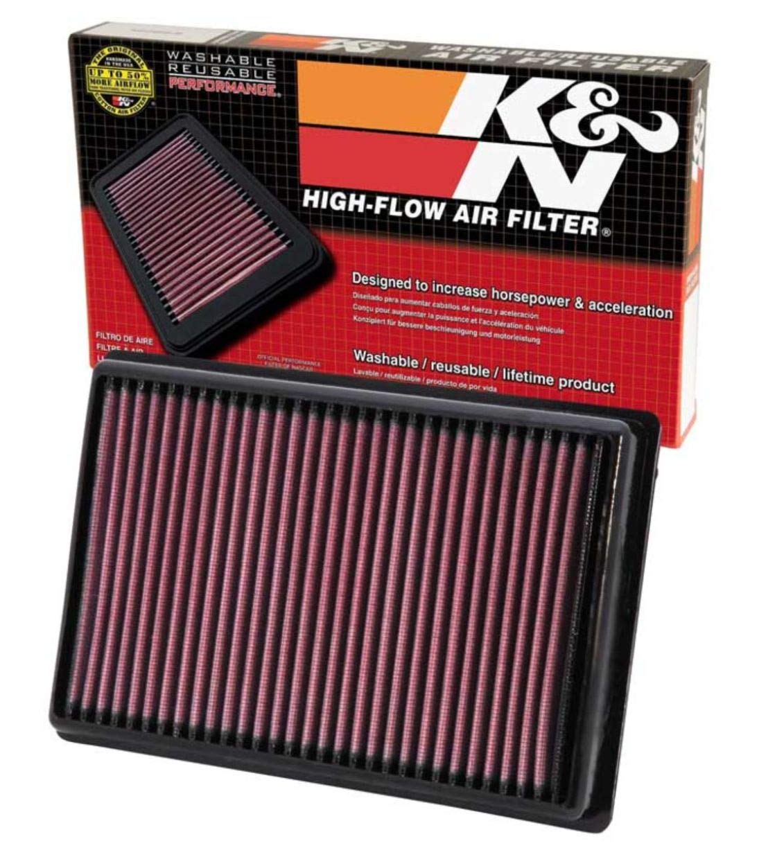 K&N Filtro de Aire de Alto Flujo de por Vida BM-1010 para BMW HP4 2009-2020
