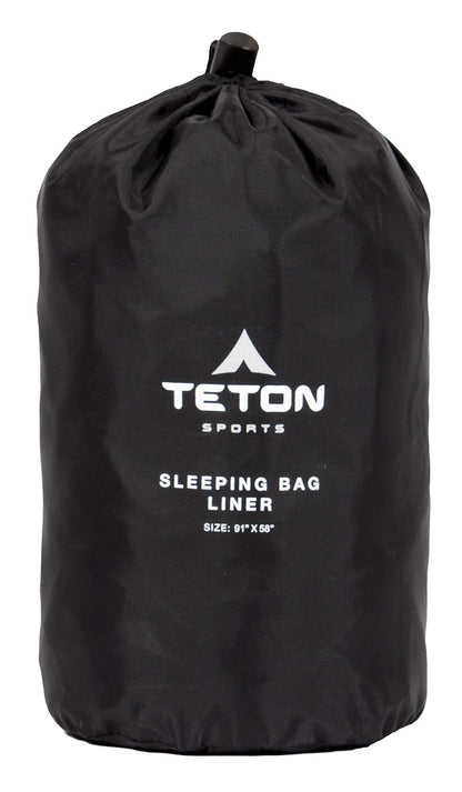 TETON Sports Forro de saco de dormir; un juego de sábanas limpio en cualquier lugar que vayas; perfecto para viajes, campamento y cualquier momento que estés lejos de casa durante la noche; lavable a máquina; juego de sábanas de viaje para tu saco de dorm
