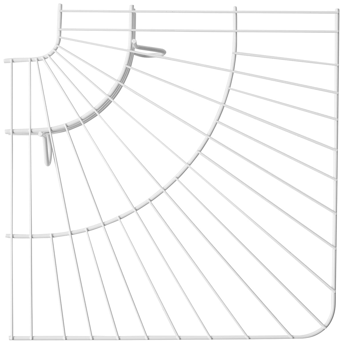 Rubbermaid FreeSlide estantería de Alambre de Esquina, Color Blanco, 16-Inch (fg3g4000wht)