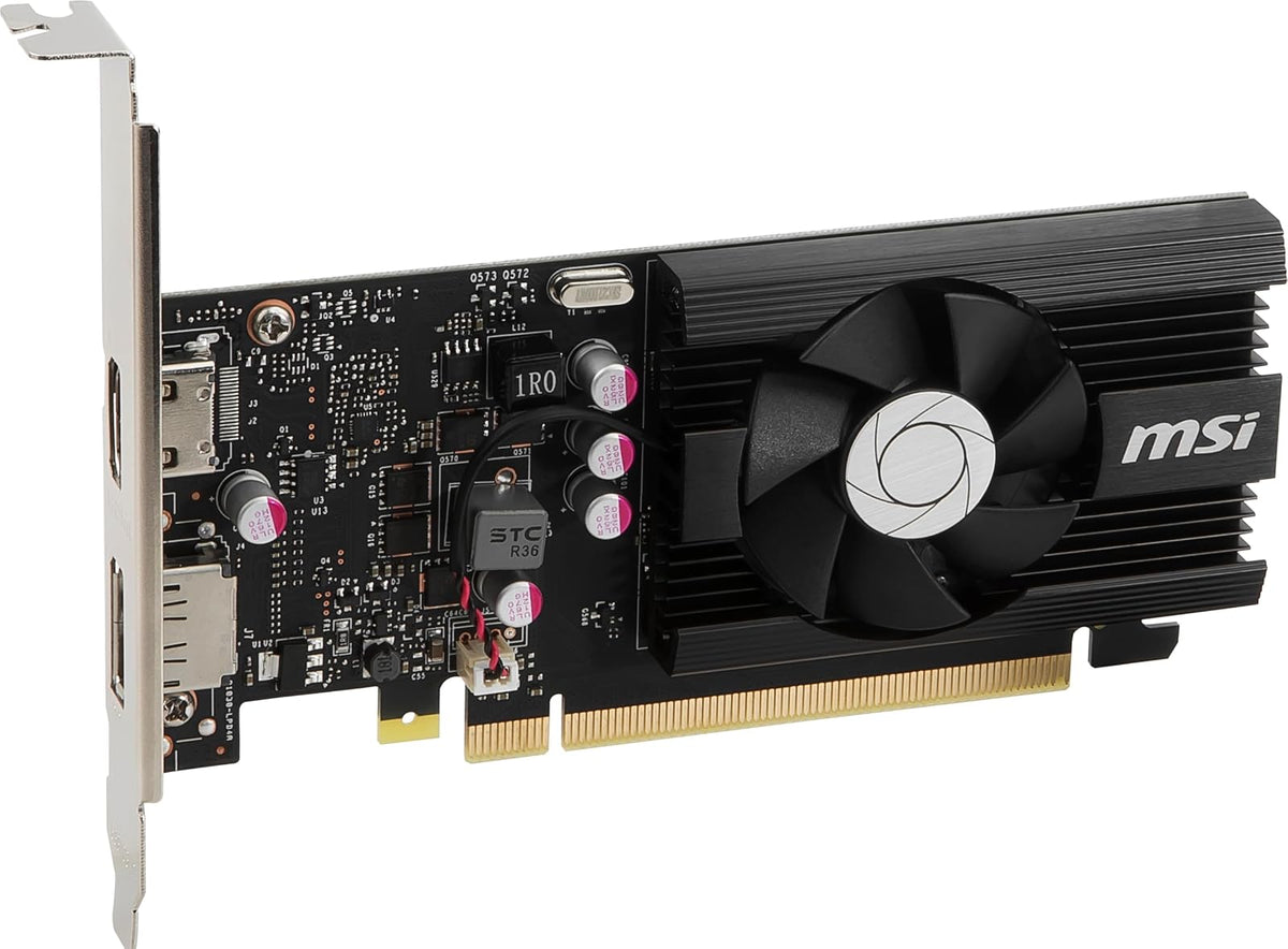 MSI Gaming GeForce GT 1030 4GB GDRR4 64 bits HDCP Compatible con DirectX 12 DP/HDMI Tarjeta gráfica OC de Ventilador único (GT 1030 4GD4 LP OC)