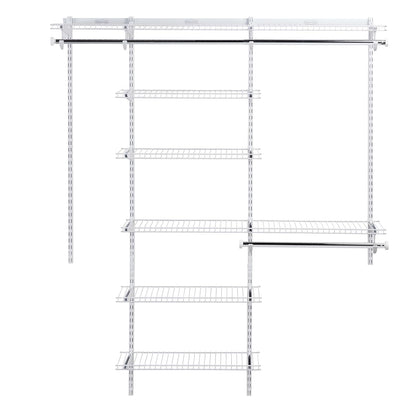 Rubbermaid - Configuraciones Kit de armario personalizado de lujo de 4 a 8 pies - Deluxe Closet Kit 3-6 ft - Blanco, Negro