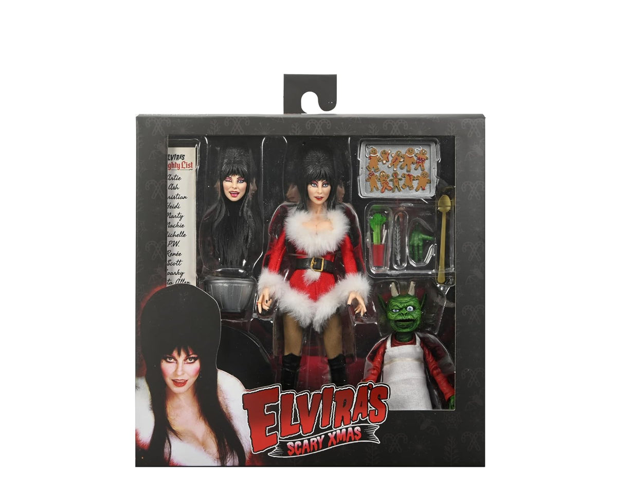 NECA - Figura de acción de Navidad Muy aterradora de Elvira, 8 Pulgadas
