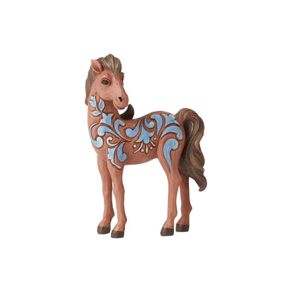 Enesco Jim Shore Heartwood Creek Pony Figura en Miniatura, 10 cm, Multicolor