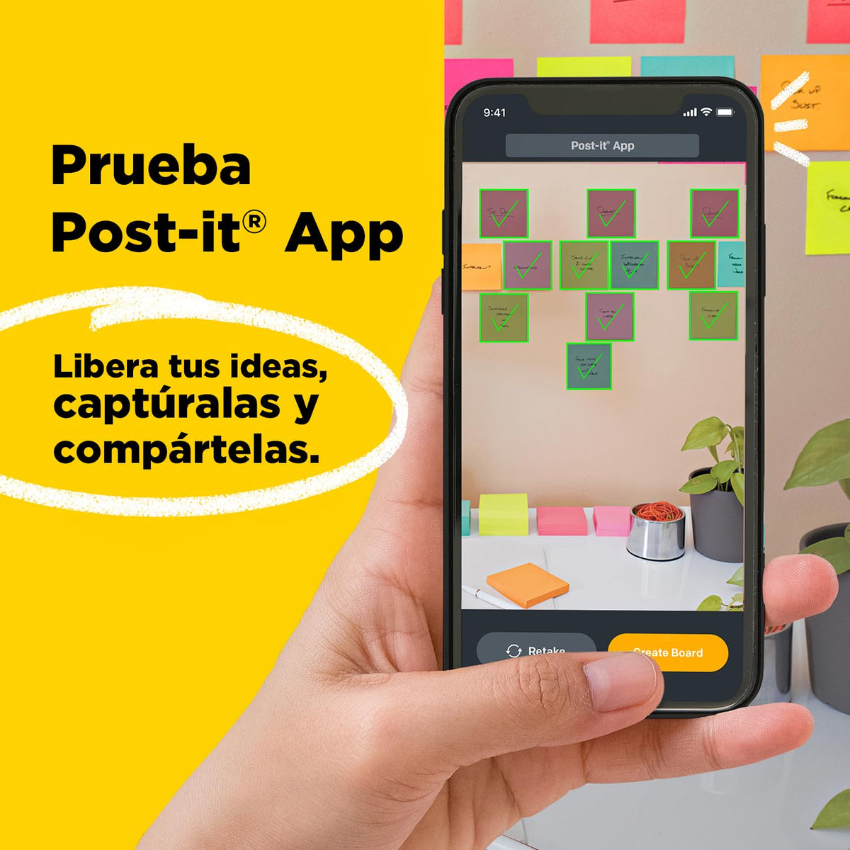 POST-IT 3M Notas Adhesivas Reposicionables Pop-Up Capetown 600 hojas | Repuesto estilo acordeón para dispensador, Planear y organizar, Adhesivo original, 76 x 76 mm, 6 pads con 100 piezas c/u