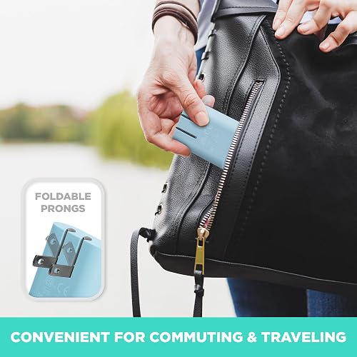 Cargador de Pared USB iHome de 2 Puertos: Cargador USB Multipuerto AC Pro, Adaptador de Enchufe USB y Bloque de Carga para Teléfono, Enchufe de Pared USB Doble