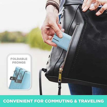 Cargador de Pared USB iHome de 2 Puertos: Cargador USB Multipuerto AC Pro, Adaptador de Enchufe USB y Bloque de Carga para Teléfono, Enchufe de Pared USB Doble