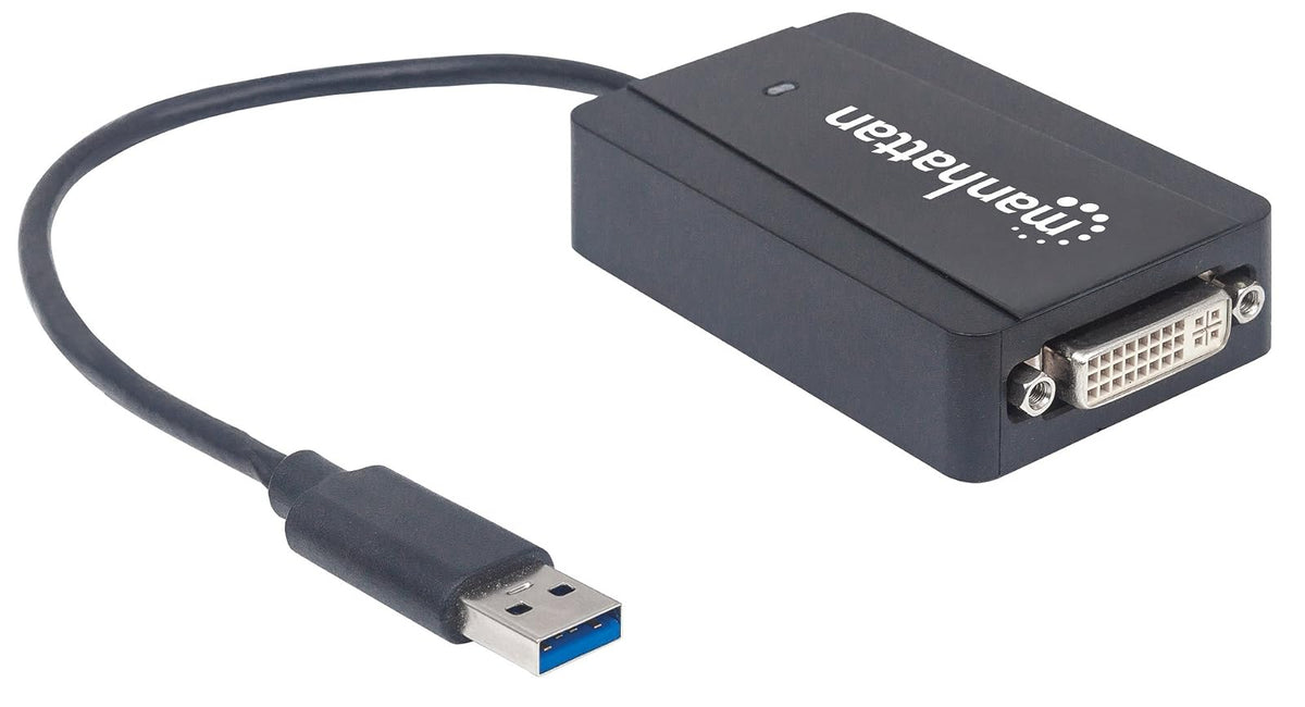 Manhattan AC-6450 Convertidor Video USB 3.0 a Dvi-I H, Negro