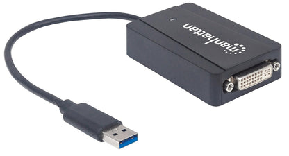 Manhattan AC-6450 Convertidor Video USB 3.0 a Dvi-I H, Negro