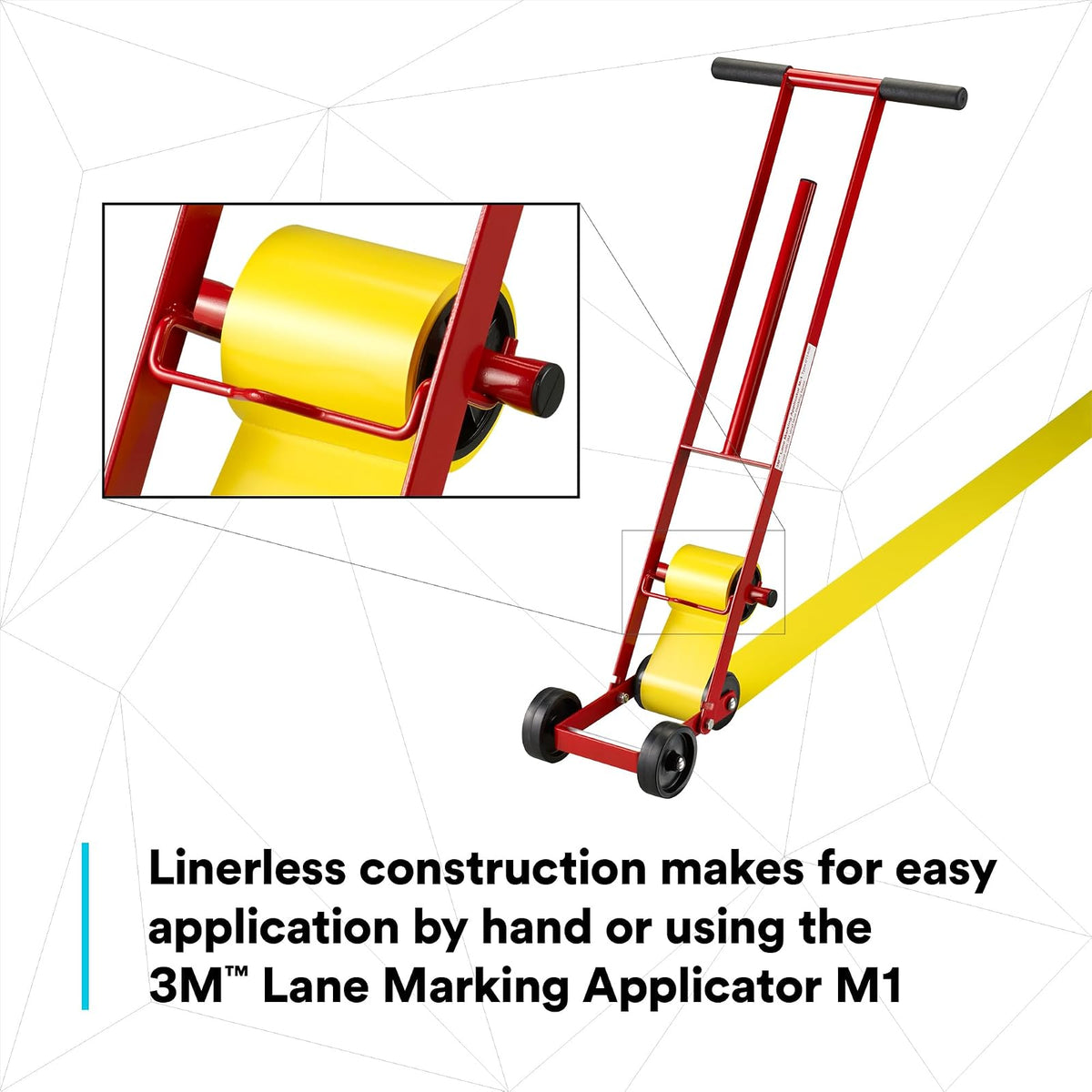 3M - Cinta de marcado de piso duradera 971, amarillo, 3 x 36 yardas, 17 mil, vinilo resistente, ideal para áreas de alto tráfico, codificación de colores, color vibrante, eliminación limpia
