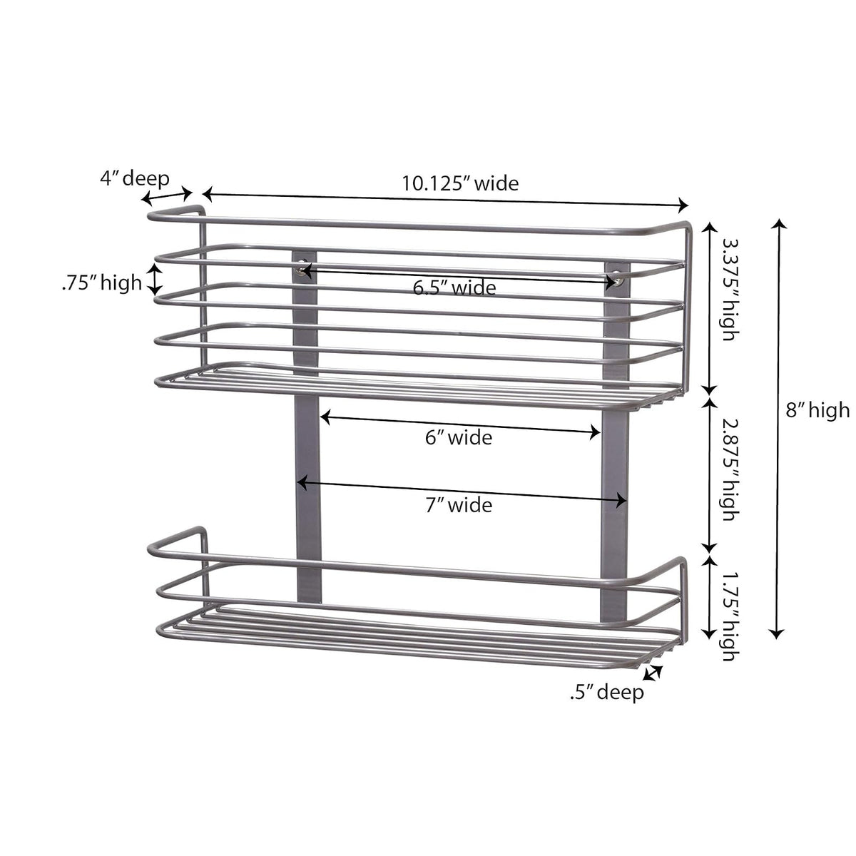 Household Essentials 1228-1 - Organizador de clóset de Doble Cesta para Montaje en Puerta de clóset o Pared sólidas