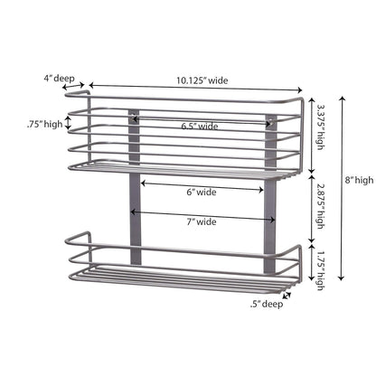 Household Essentials 1228-1 - Organizador de clóset de Doble Cesta para Montaje en Puerta de clóset o Pared sólidas