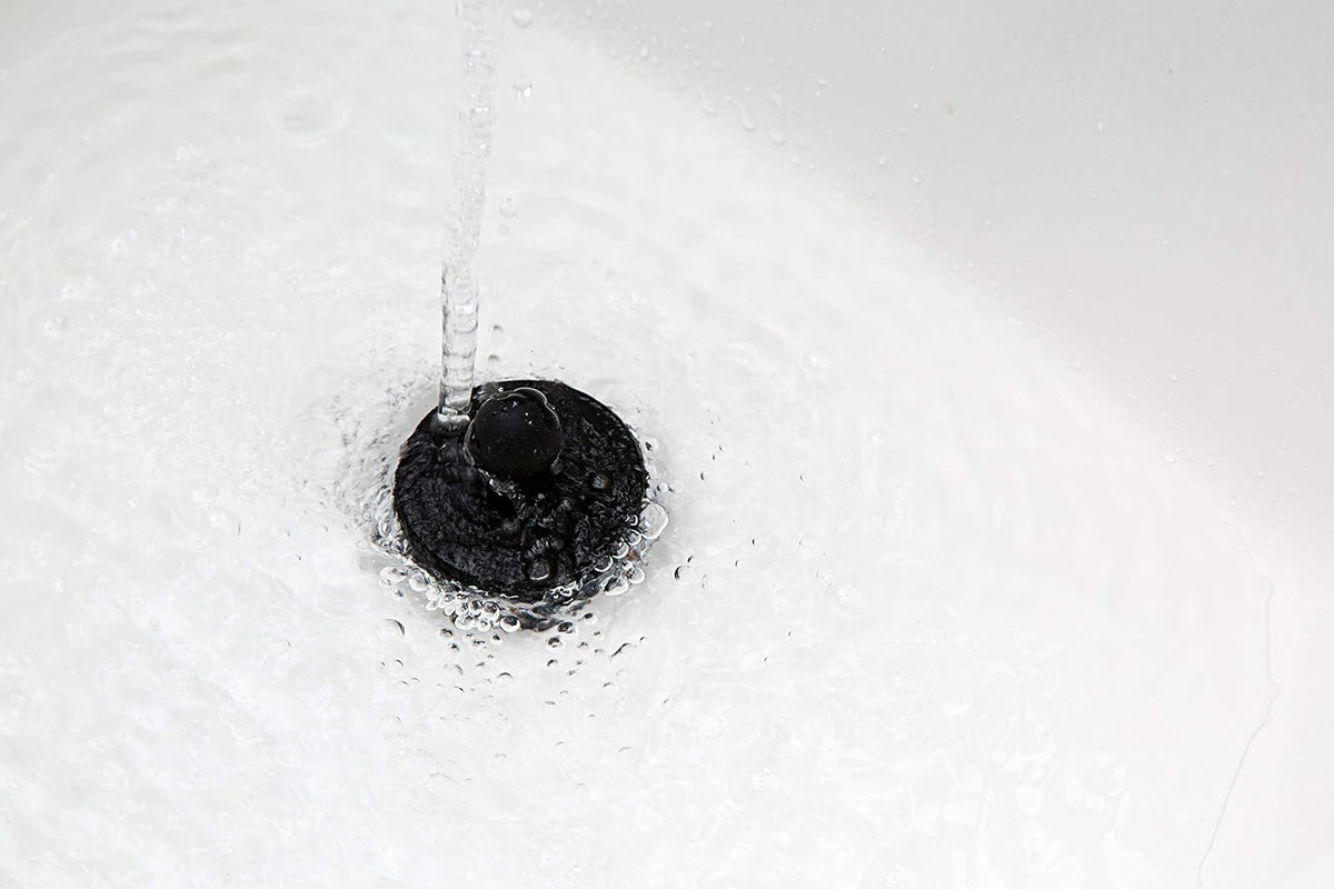 StopShroom - Juego de 2 Tapones universales para desagües de Lavabo de Tina y baño, Enchufe Negro, 2 Unidades