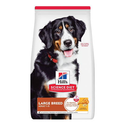 Hill's Science Diet Croquetas para Perro Grande Adulto Sabor Pollo 15Kg | Croquetas Hill's para perro, pollo real, razas grandes, vitalidad senior, salud de órganos vitales, energía diaria