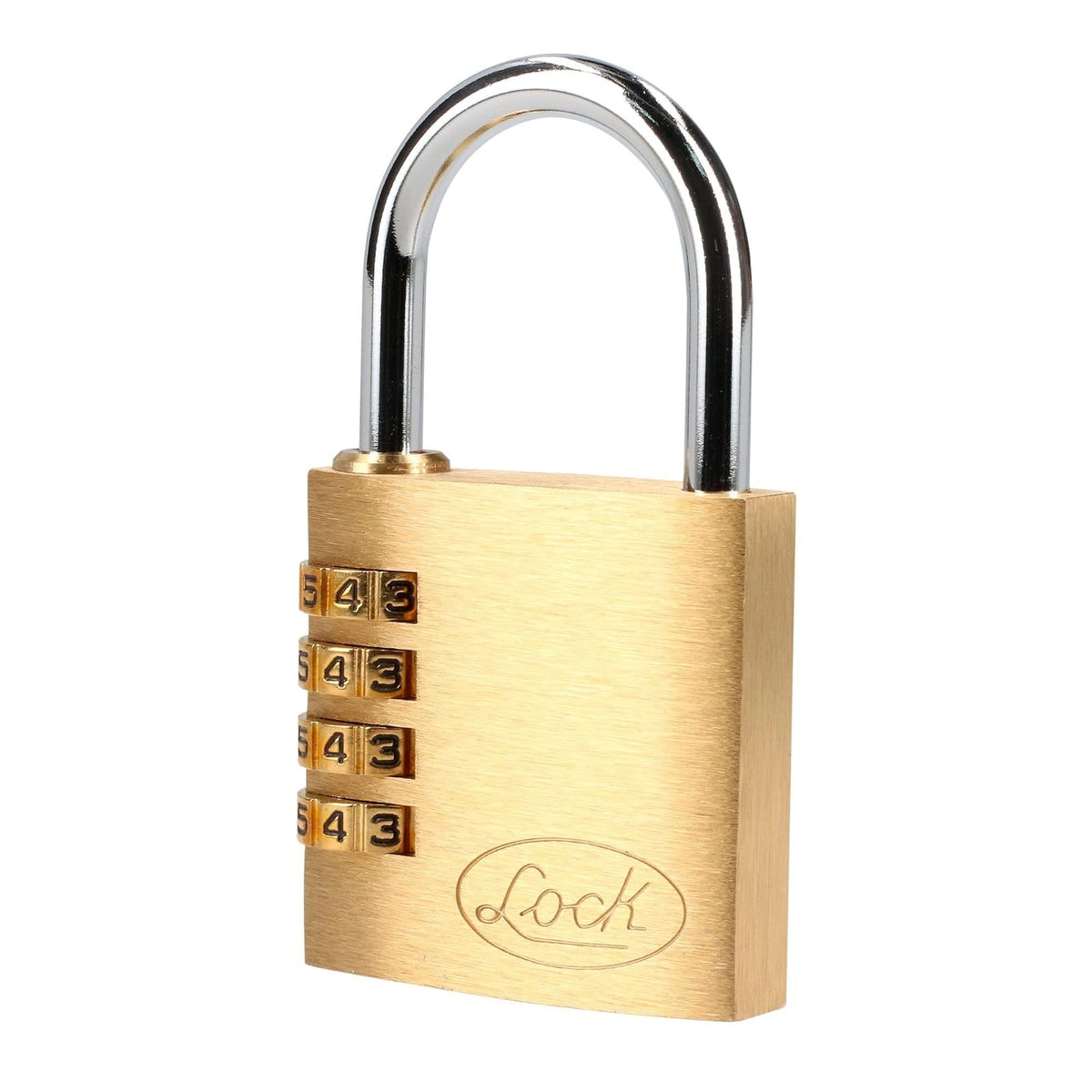 Bihpjd Lock 12CA Candado de Combinaci?n Programable para Maleta, Lat?n, 40 Mm