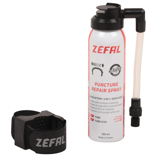 Zéfal Spray Anti-Ponchadura Repair 100 mL ‍ | Sella y Repara Neumáticos al Instante | Uso Único 2 Bar + Abrazadera | Compatible con Válvulas Presta y Schrader