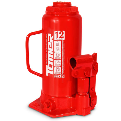 Tamer Gato Hidráulico de Botella con Tornillo de Extensión - 12 TON