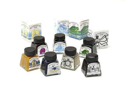 Winsor & Newton Drawing Ink Tinta de Dibujo de Secado Rápido, Negro (Black), 30 ml