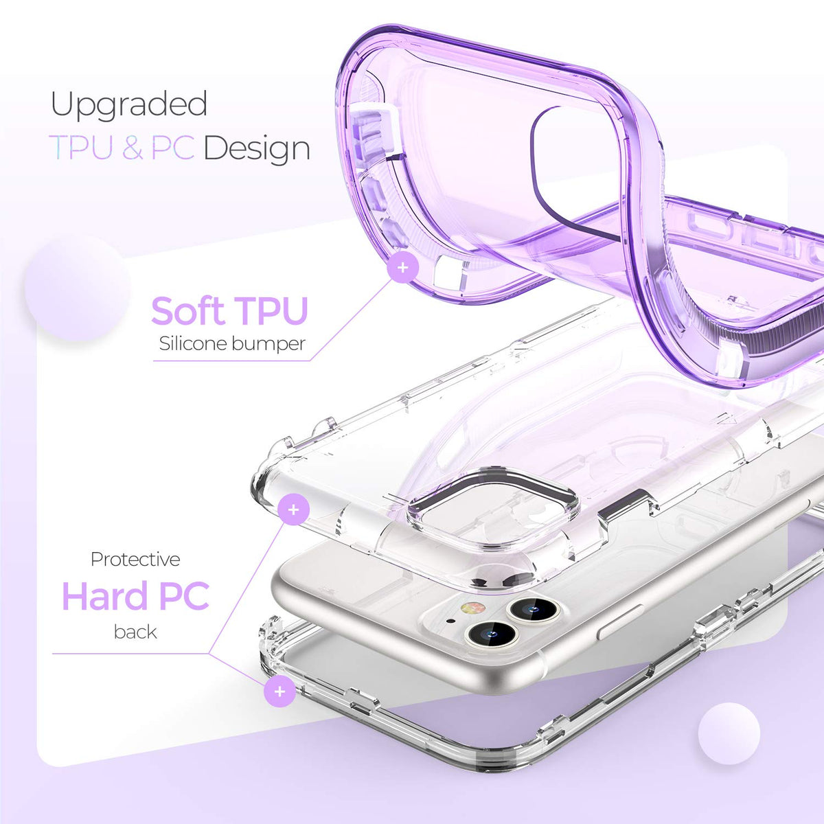 ORIbox - Funda Compatible con iPhone 11 Pro MAX, Resistente a los Golpes, anticaídas, Transparente