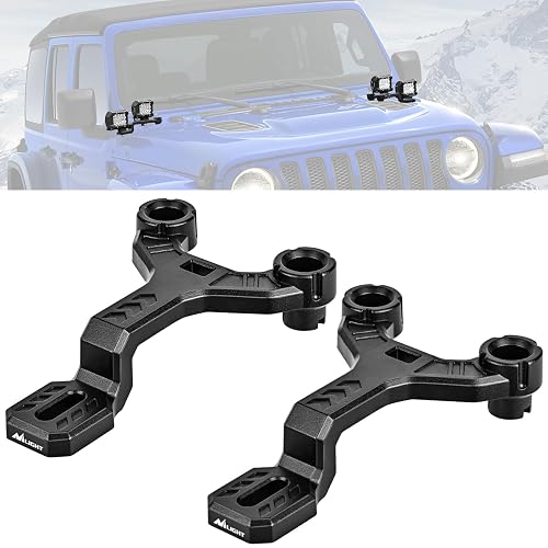 Nilight Soporte de montaje de doble luz para Jeep Wrangler JL/JLU 2020-2023 Gladiator JT Front A-Pilar Assist Off Road LED Pod Light de trabajo, 2 años de garantía