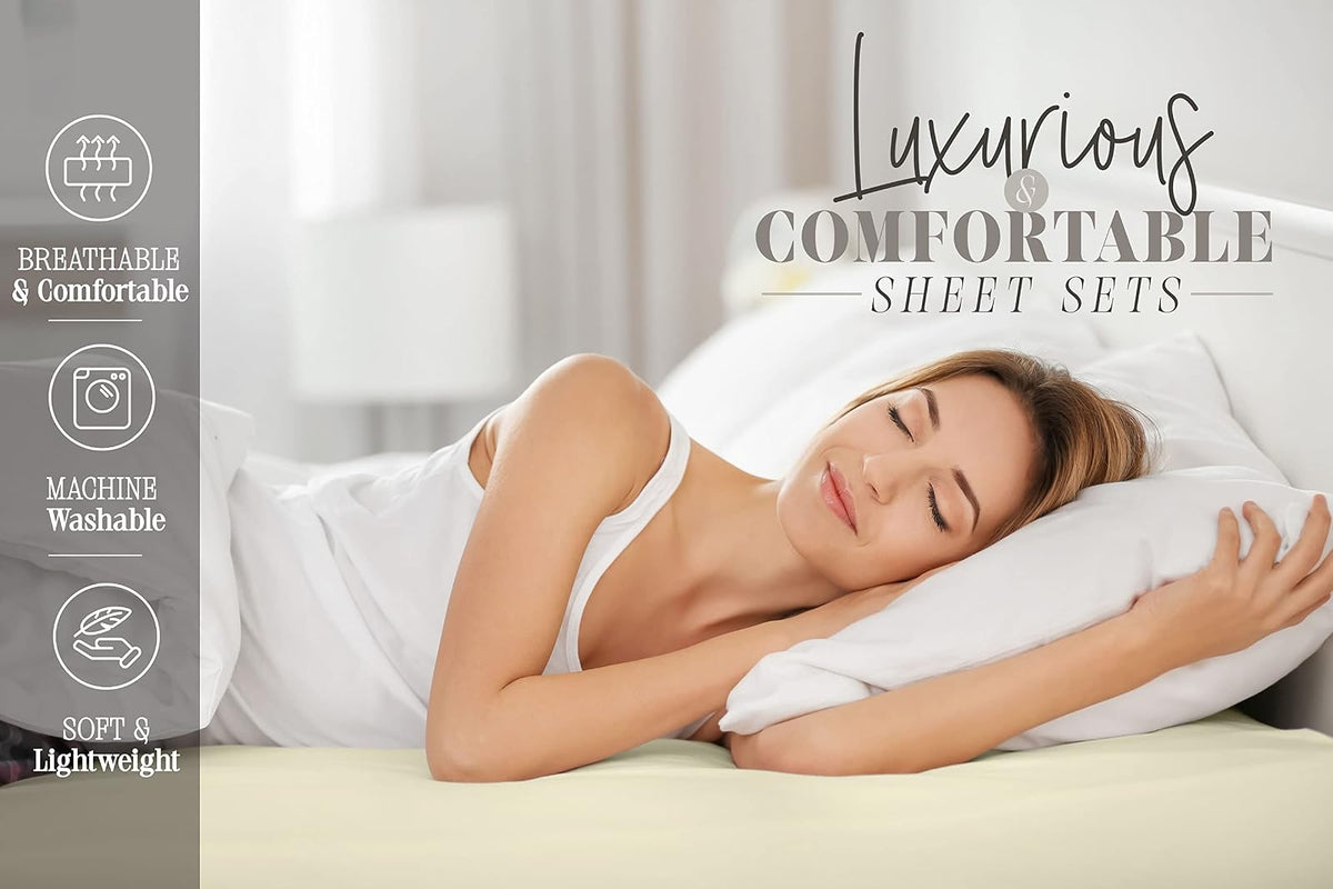 Elegant Comfort - Juego de sábanas de 6 Piezas con Estampado navideño, 1500 Hilos, Material Transpirable y súper Suave, Resistente a Las Arrugas, sábanas bajeras con Bolsillos Inteligentes, 6 Piezas,