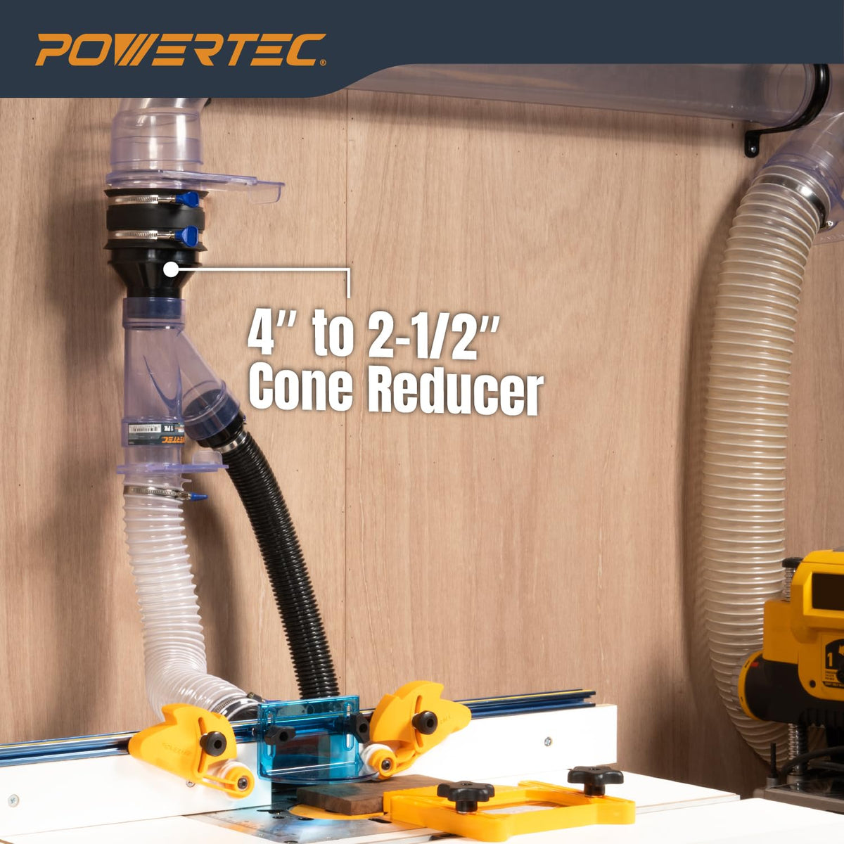 POWERTEC 70136 4-Inch to 2-1/2-Inch Cone Reducer