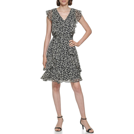 Tommy Hilfiger Vestido sin Mangas con Volantes para Mujer Vestido Informal para Mujer