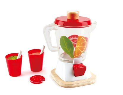 Hape Accesorios de Cocina, Licuadora Perfecta para niños de 3 años en adelante, con Vasos, Frutas y Espinacas Baby, Modelo: E3158