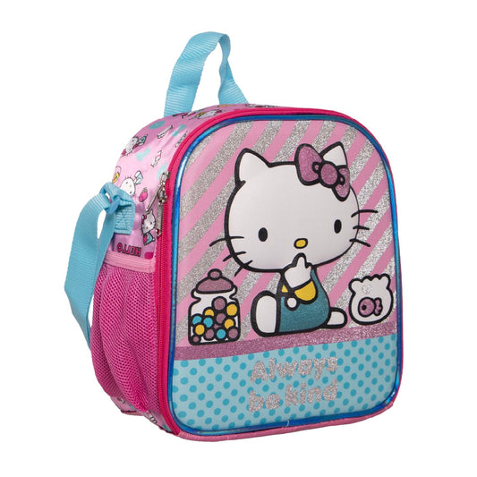 Ruz Lonchera Infantil y Preescolar | Hello Kitty | 100% Poliéster Capacidad 3 Litros | Bolso de Poliéster para Niños con Forro Interno y Cierre de Cremallera | Recomendado desde 3 años
