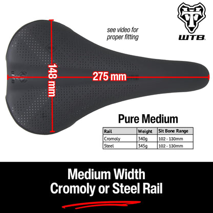 WTB Sillín Pure Medium Black
