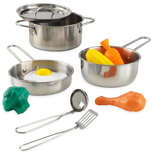 KidKraft 63186 Juego Infantil de Utensilios de Cocina Deluxe, Juego de imitación para niños con Comida de Juguete de Aspecto Realista