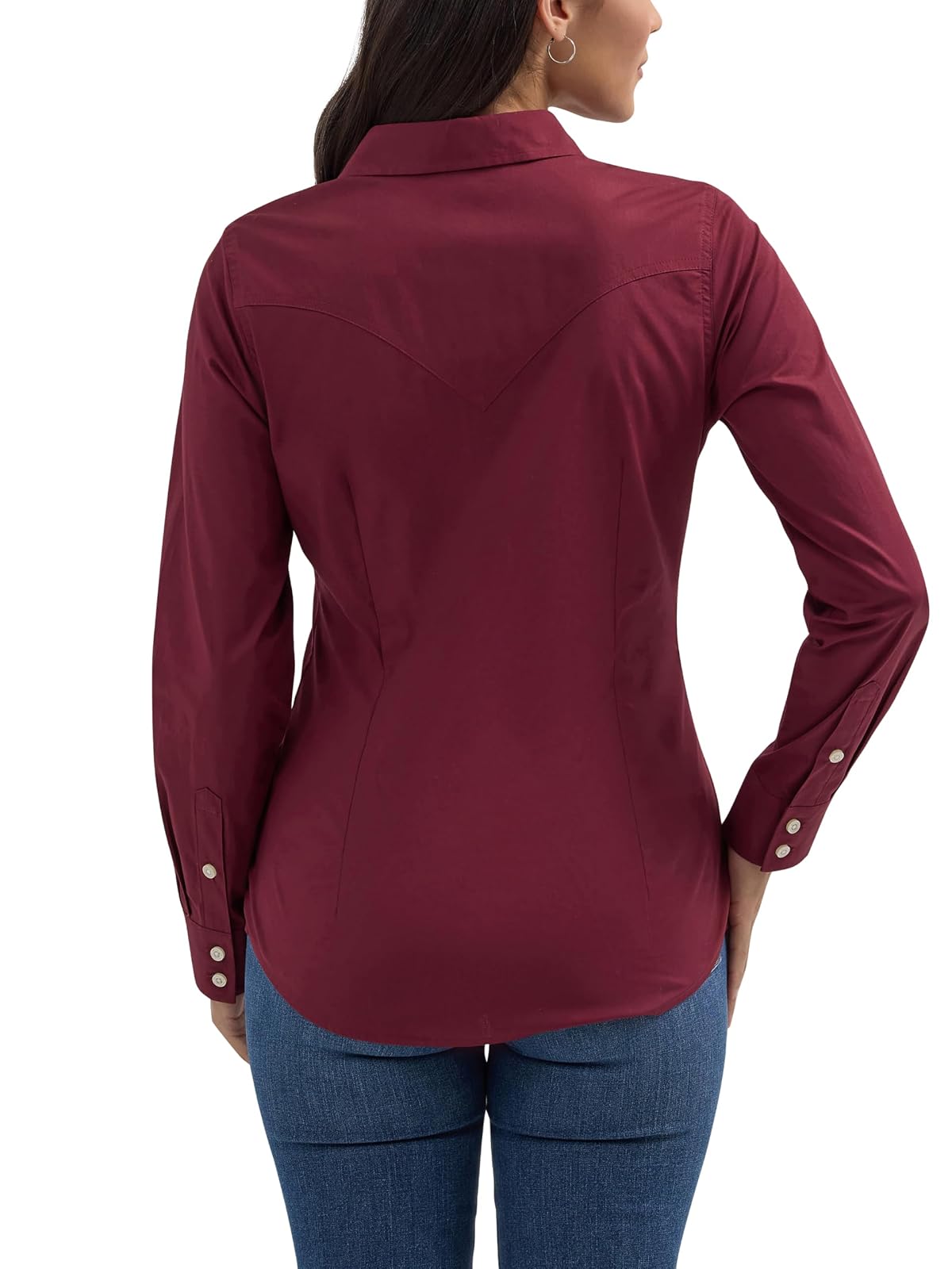 Wrangler Camisa Western Women's Retro Button-Down de Algodón para Mujer