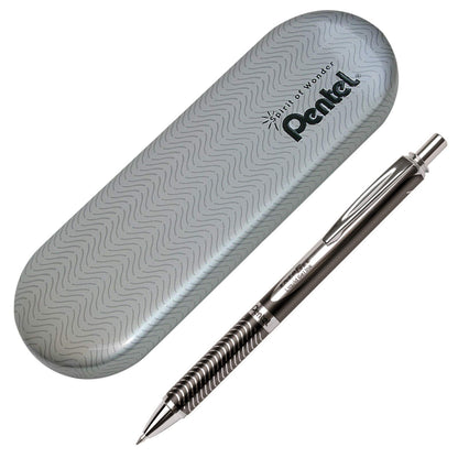 Pentel EnerGel Bolígrafo de Gel Retráctil Barril Metálico - Negro