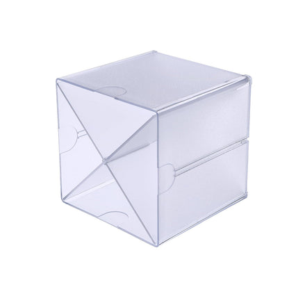 Deflecto Organizador tipo cubo apilable, organizador de escritorio y para manualidades, Divisor cruzado, Transparente, Apple