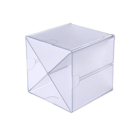 Deflecto Organizador tipo cubo apilable, organizador de escritorio y para manualidades, Divisor cruzado, Transparente, Apple