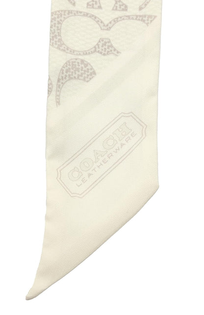 COACH Vintage Signature C Printed Silk Skinny Bufanda ajustada Mujer